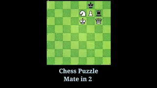 Chess Puzzle Mate in 2 moves | chess end game tricks #shorts #chess