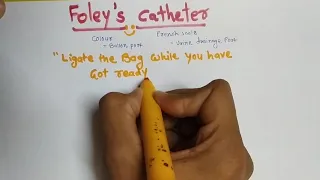 Mnemonic for Foley’s Catheter: French scale & Color code