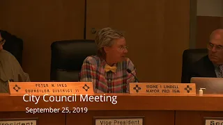 City Council Meeting for September 25, 2019