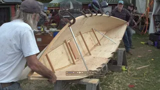 How to build a simple 15 foot plywood boat in 2 days with Lou - Catskill Mountain Youtube Maker Camp