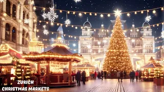 THE MOST BEAUTIFUL 🎄CHRISTMAS MARKET 🎅 IN EUROPE: ZURICH 4K 60FPS