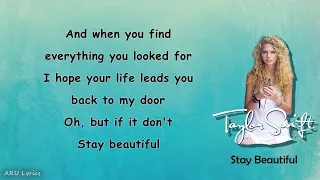 Taylor Swift -  Stay Beautiful (Lyric Video)