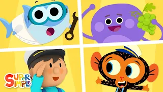 Super Simple Kids Cartoon Collection #4! | Finny The Shark, Carl's Car Wash, The Bumble Nums + More!