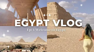 EGYPT Ep 1: Welcome to Egypt | Day 1 in Cairo- Giza Pyramid View Hotel Room Tour, Memphis, & More