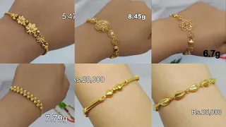 Latest gold bracelets with weight