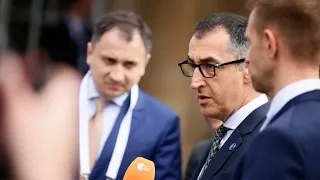 G7: Doorstep von Bundesminister Cem Özdemir mit dem ukrainischen Agrarminister Mykola Solskyj