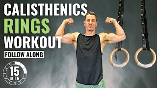 15 Min BEGINNER RINGS WORKOUT | Calisthenics Follow Along