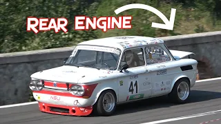 130Hp/670Kg NSU Prinz 1200 TT racing on Hillclimb! - N/A Inline-4 Rear-Engined Sound!