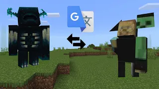 Minecraft, but i Google Translated Mobs 1000 Times