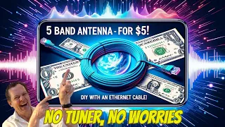 5 Band Antenna for $5! DIY with an Ethernet Cable - No Tuner No Worries! #hf #antenna #hamradio