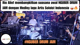 Rio Alief Medley lagu Artis Soloist di Indonesia di acara NGUBER DRUM JAM