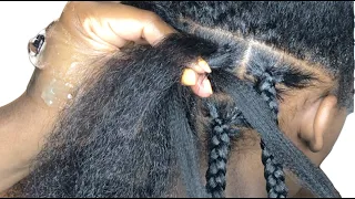 Under 2hrs, fast kids knotless box braids using my technique, no feedin | Kids knotless braids