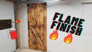 Flame Finished Wood Doors