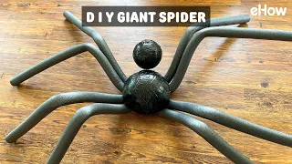 DIY Giant Spider Halloween Decoration