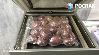 Упаковка картофеля по 6 кг на вакуумном упаковщике DZ-400/2T по полимерный пакет 400х500