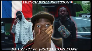 FIRST REACTION TO #FRENCHDRILL DA Uzi - 27 feat. Freeze Corleone (Clip Officiel)