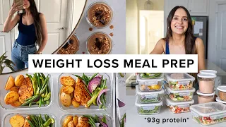 1 hour weight loss meal prep - 93g protein per day + super easy