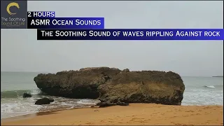 2 Hours ASMR Ocean Sounds - The Soothing Sound of Waves Against Rock