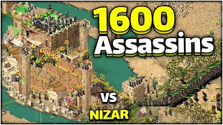 1600 Assassins VS 5 NiZAR - Death Match Stronghold Crusader 1