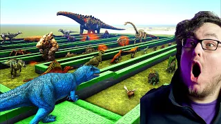 EPIC GIGA DEATHRUN – WILL IT SOLO KILL ALL ARK DINOS? (REACTION)