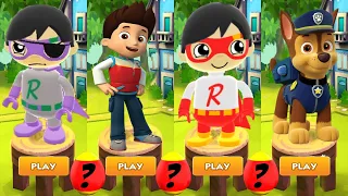 Tag with Ryan vs PAW Patrol Ryder Run - All Characters Unlocked All Costumes All Vehicles Gameplay
