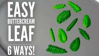 How to pipe a buttercream leaf - six easy leaves for cake decorating