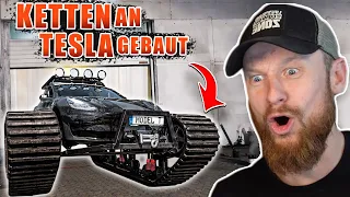 OFFROAD-AUTO SPEZIAL - Real Life Guys bauen GIGANTISCHE KETTEN an TESLA! | Fritz Meinecke reagiert