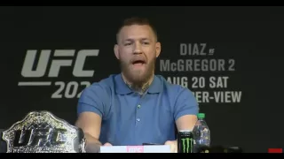 Press conference 202 Conor Mcgregor Nate diaz | Conor Mcgregor throw bottle at Diaz team