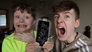 Little brother broke my NEW iPhone *(I got REALLY mad...)*