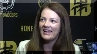 Chantal Vallee first female head coach and GM of a men's pro team | First post-game interview