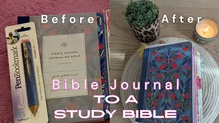 How I turn my Bible Journal into a Study Bible ? | Bible Flipthrough #bible #studybible