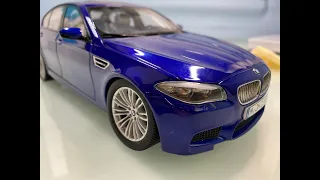 Toy cars, Diecast cars BMW M5 F-10, unboxing 1:18