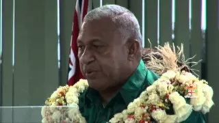 Fijian Prime Minister, Hon. Voreqe Bainimarama launches the Green Growth Framework