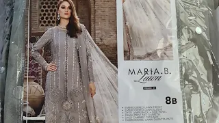 Maria.b Luxury Lawn Eid Collection 2023 design 8B lawn dress design