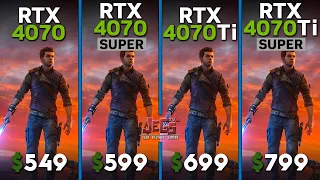 RTX 4070 vs RTX 4070 Super vs RTX 4070 Ti vs RTX 4070 Ti Super | Tested in 15 games