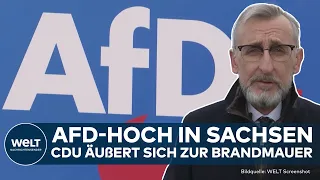 SACHSEN: AfD in Wahl-Umfrage bei 37 Prozent! Quo vadis, CDU? Partei äußert sich zur  Brandmauer