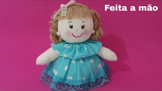 boneca fuxico feita a mão /facil de fazer / com cris Pinheiro