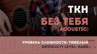 Как играть на гитаре Тонкая Красная Нить – Без тебя (acoustic)