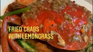 HOW TO COOK STIR FRIED CRABS 🦀 WITH LEMONGRASS AND GINGER..