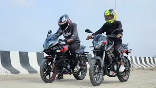 2024 Pulsar Ns200 Vs 2024 Pulsar 220 Race | Comparison