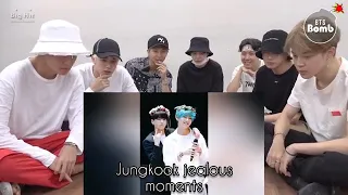 BTS Reaction to jungkook jealous moment [vkook]