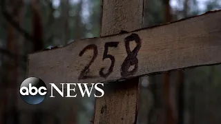 President Zelenskyy: Mass grave found in liberated town