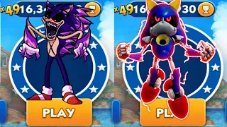 Sonic Dash - Sonic Warrior vs Metal Sonic - All 60 Characters Unlocked Gameplay Live