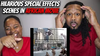 American Couple Reacts "10 Hilarious Special Effects Scenes in African Movies"