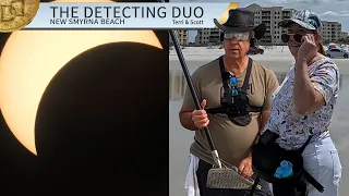 Solar Eclipse Metal Detecting New Smyrna Beach Florida | The Detecting Duo