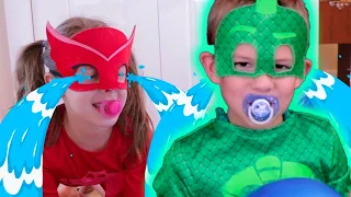 PJ Masks in Real Life 🍼 Taking Care Of The Babies 🌟 PJ Masks Official