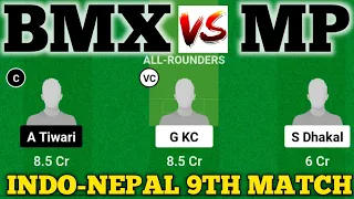 BMX vs MP dream11, BMX vs MP dream11 prediction, BMX vs MP Today Match, Indo-Nepal T20 Championship