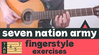SEVEN NATION ARMY // Travis Picking Fingerstyle Guitar // Tutorial Lesson Tabs