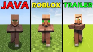 minecraft java vs roblox vs trailer