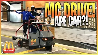 ANDIAMO al MC DONALD'S in APE CAR?!🤦‍♂️CACCIATI?!